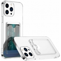 Чехол пластиковый Card Case для iPhone 14 Pro (Прозрачный)